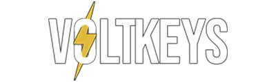 Logo of Voltkeys with a lightning bolt symbol
