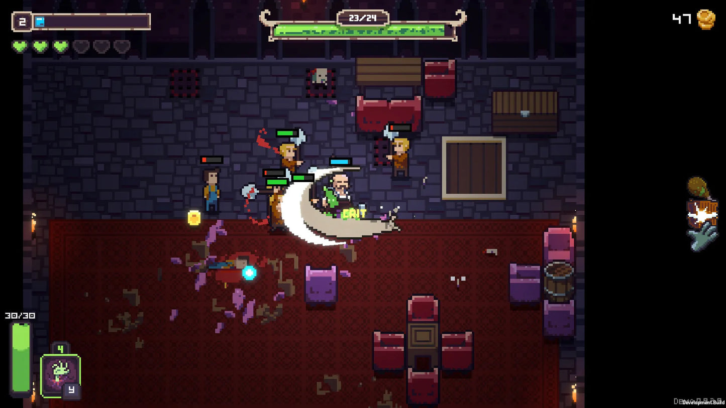 Surreal scene from a video game with characters and objects in an unusual setting
