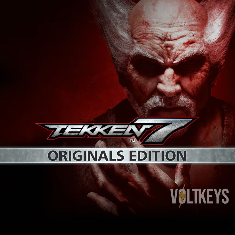 Promotional image for 'Tekken 7 Originals Edition' with a character from the game.