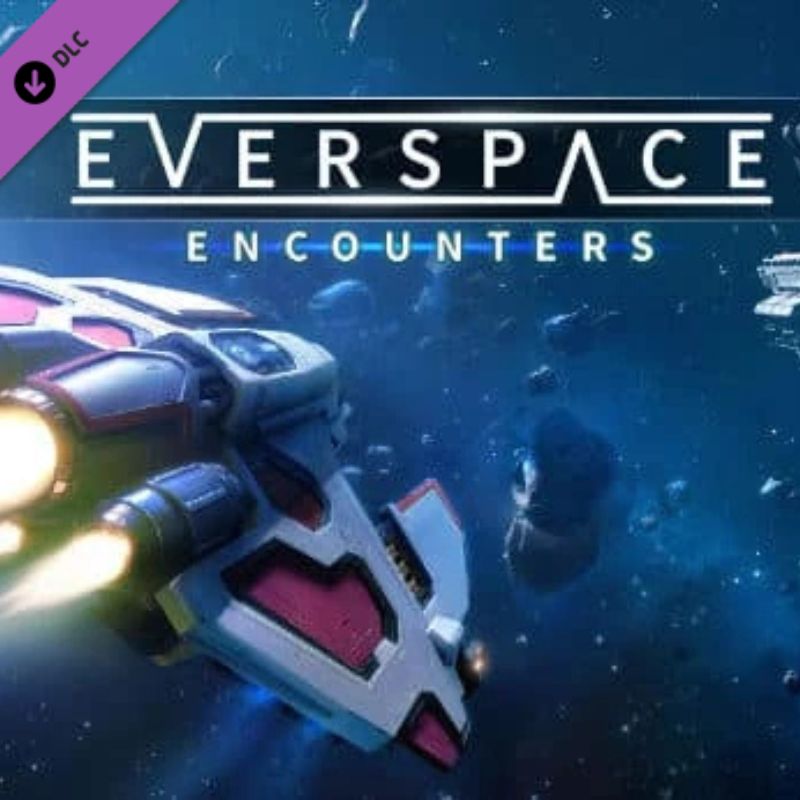 Everspace Encounters game cover with spaceship in space