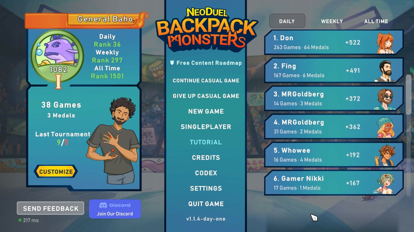 Neoduel Backpack Monsters PC Steam Key