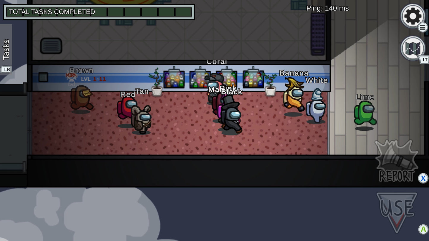 Screenshot of a video game interface with character avatars and a control panel.