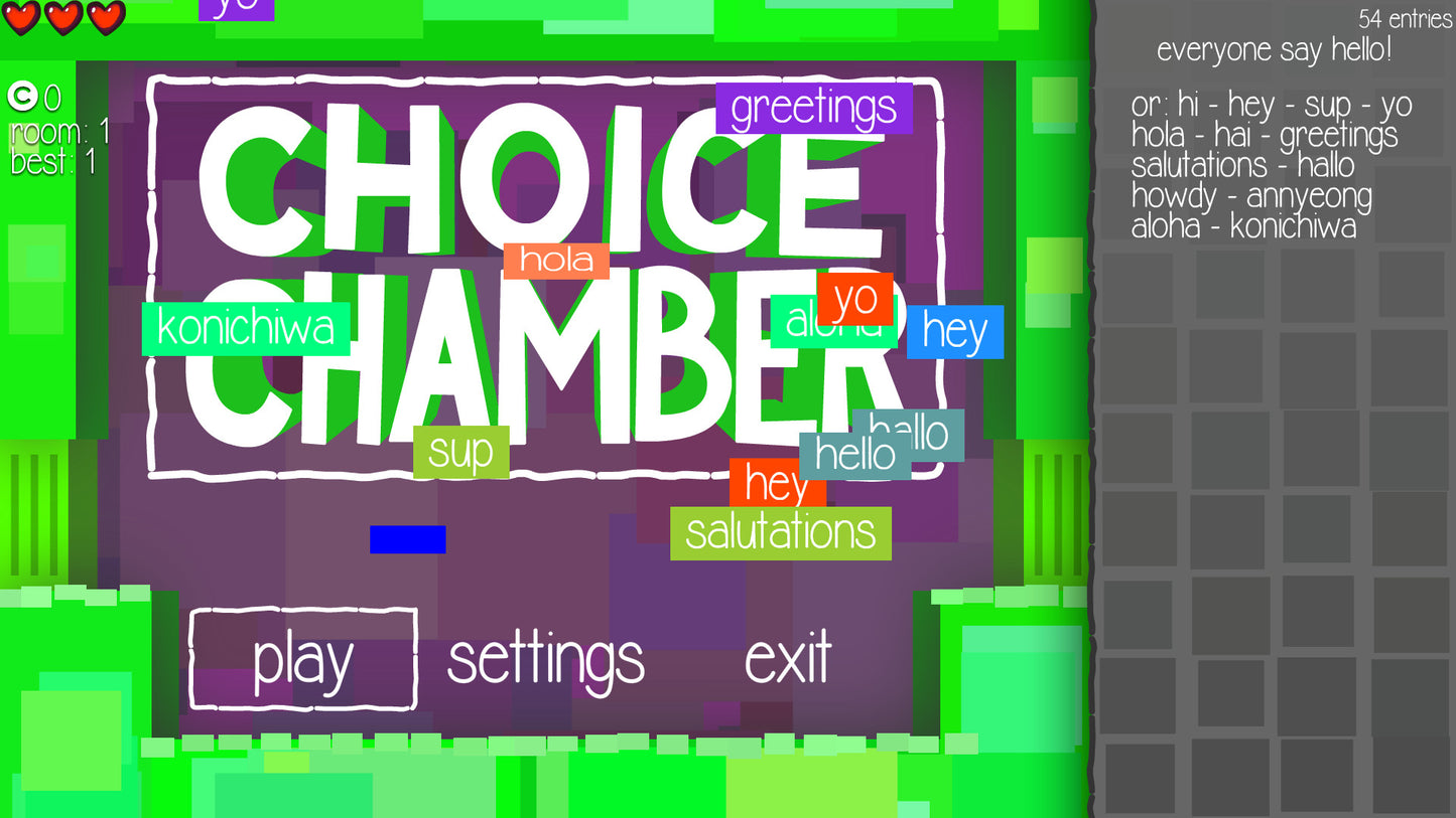 Buy Choice Chamber PC Steam Key Default Title Steam key – fast digital delivery | Volt Keys