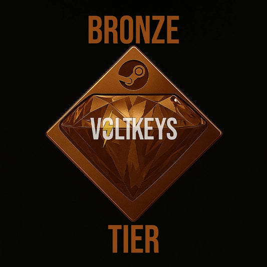Bronze tier badge with Voltkeys logo on a black background