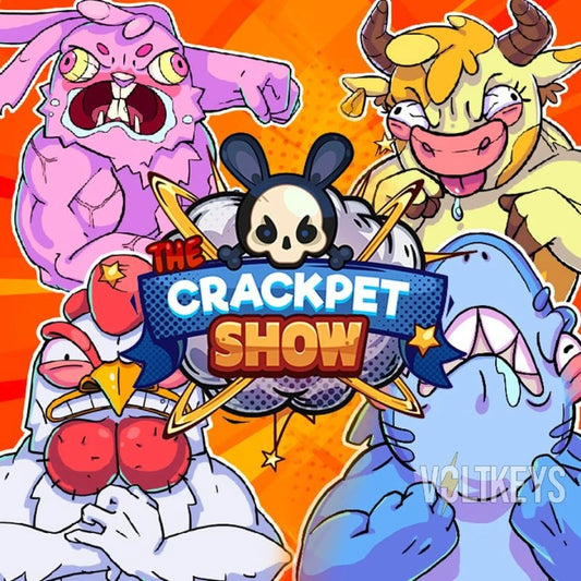 Cartoon characters with 'The Crackpet Show' logo on an orange background