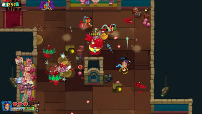 Screenshot of a platformer game with characters and platforms