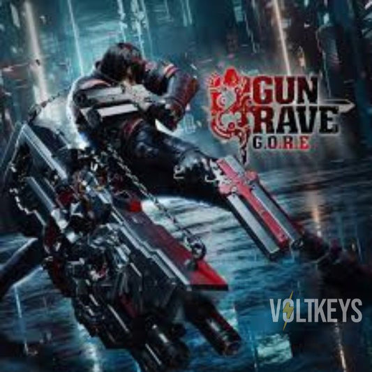 Character from 'Gungrave' with a gun in a dark, urban setting
