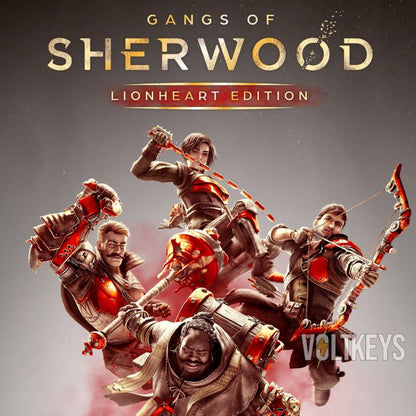 Cover of 'Gangs of Sherwood: Lionheart Edition' featuring characters in medieval attire with weapons.