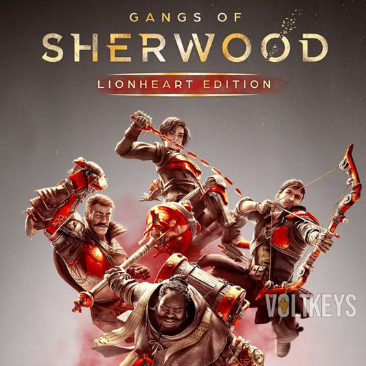 Cover of 'Gangs of Sherwood: Lionheart Edition' featuring characters in medieval attire with weapons.