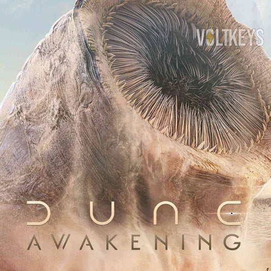 Album cover with a close-up of a plant-like structure and the text 'Dune Awakening' and 'VOLTKEYS'.