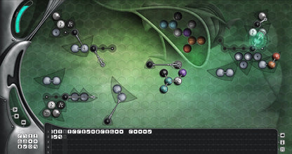 Game interface with various symbols and a green background