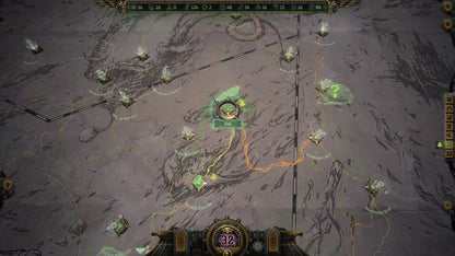 Game interface showing a strategic map with units and resources in a fantasy setting.