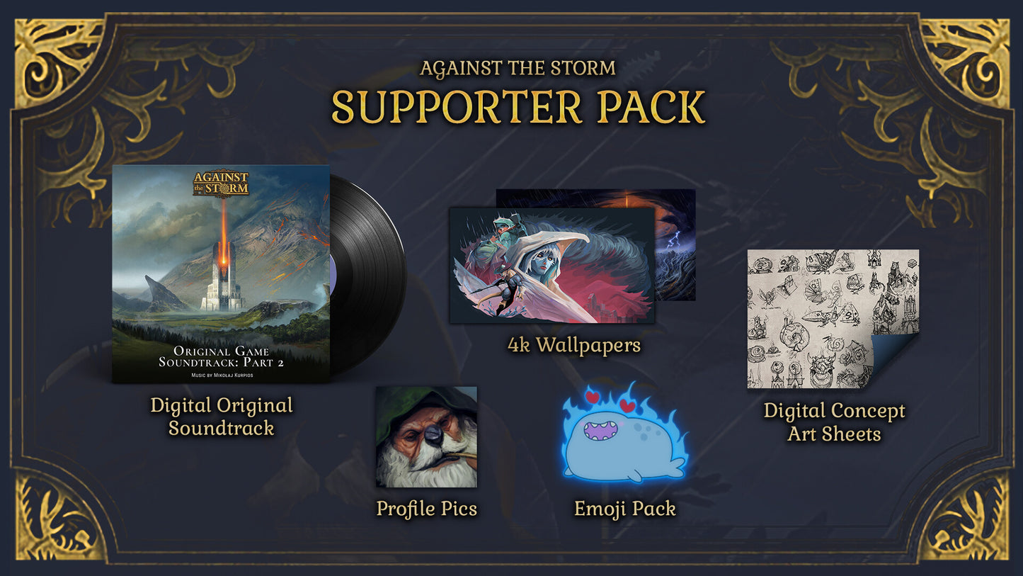 Buy Against the Storm - Supporter Pack DLC Steam Key Default Title Steam key – fast digital delivery | Volt Keys