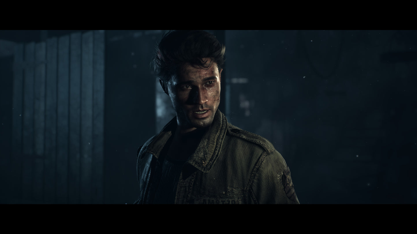 Man in a dark, industrial setting