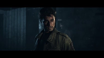 Man in a dark, industrial setting