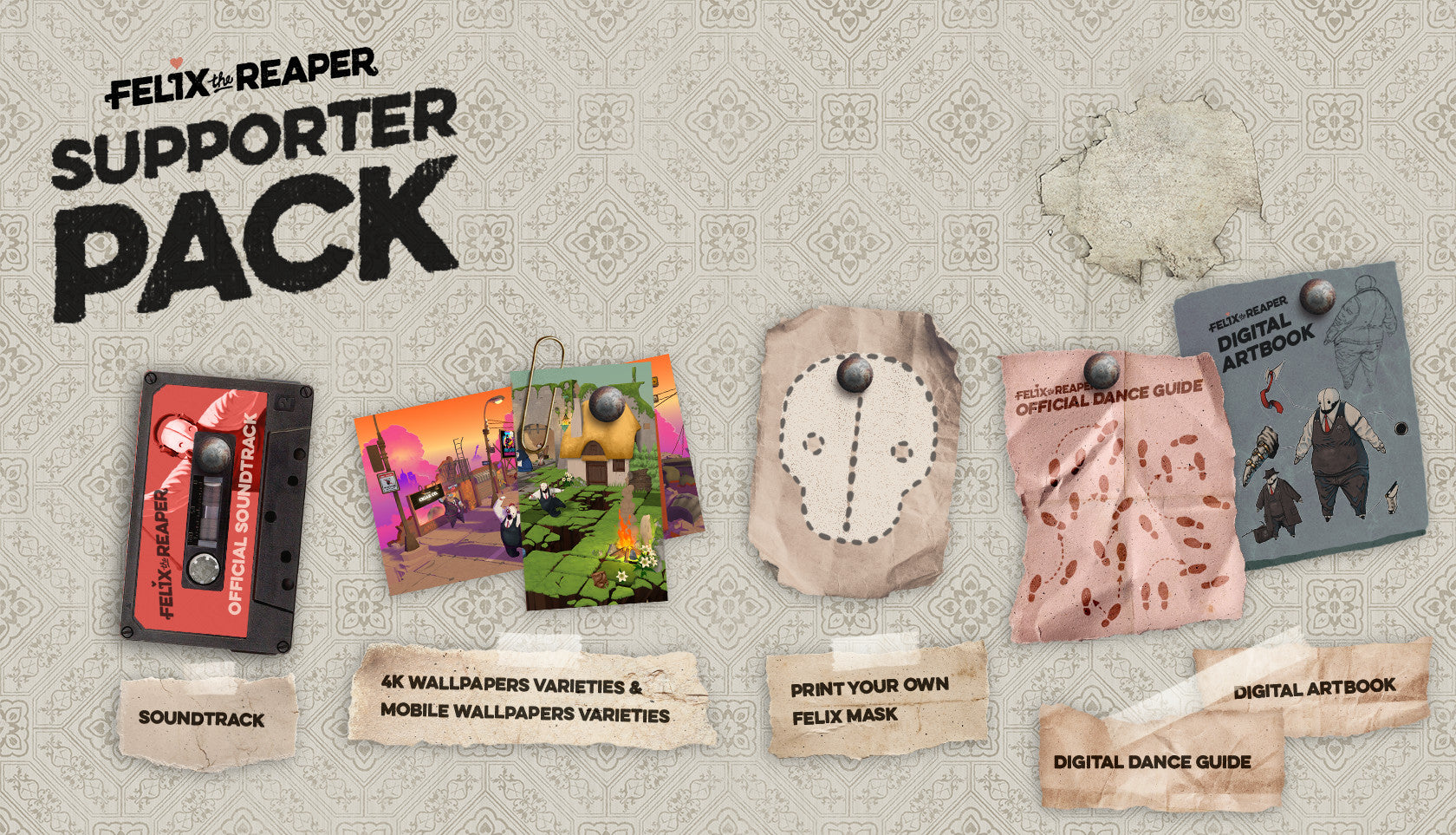 Buy Felix The Reaper - Supporter Pack DLC Steam Key Default Title Steam key – fast digital delivery | Volt Keys