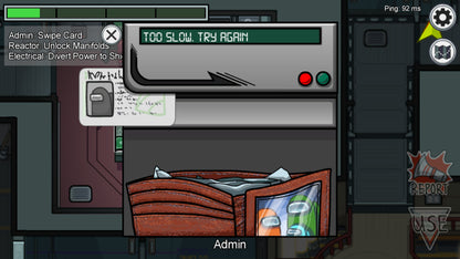 Game interface with a wallet and computer screen displaying text and icons.