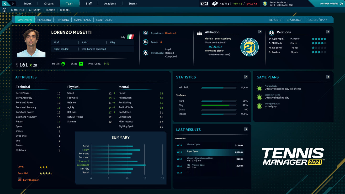 Buy Tennis Manager 2021 Steam Key Default Title Steam key – fast digital delivery | Volt Keys
