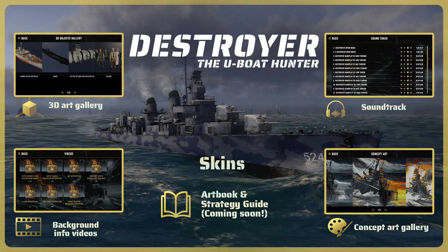 Buy Destroyer: The U-Boat Hunter - Supporter Pack DLC Steam Key Default Title Steam key – fast digital delivery | Volt Keys
