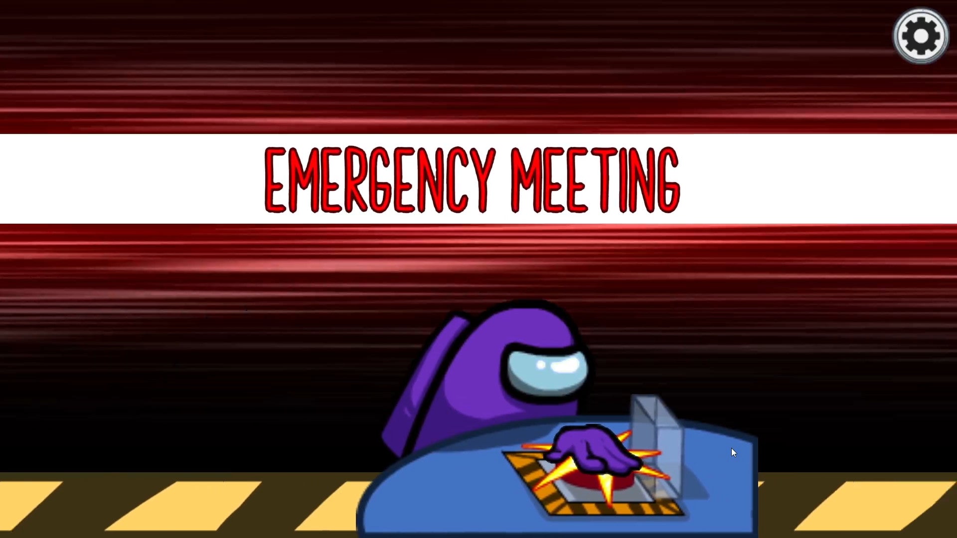 Cartoon character in a purple suit sitting at a desk with 'EMERGENCY MEETING' text above.