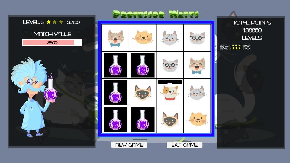 Buy Professor Watts Memory Match Cats Steam Key Default Title Steam key – fast digital delivery | Volt Keys
