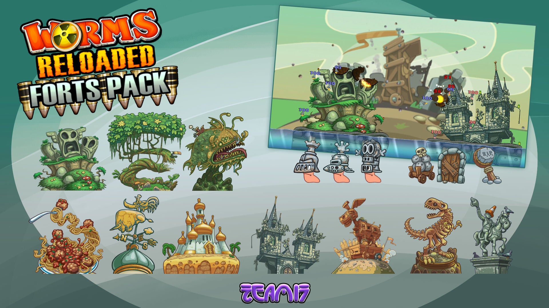 Buy Worms Reloaded - Forts Pack DLC Steam Key Default Title Steam key – fast digital delivery | Volt Keys